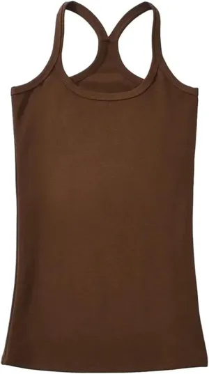 Women's Square Neck Racerback Camisole Slim Fit Summer Casual Ribbed Tank Top