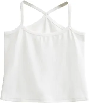 Women's Square Neck Solid Color Camisole Casual Slim Fit Street Bottom Tank Top