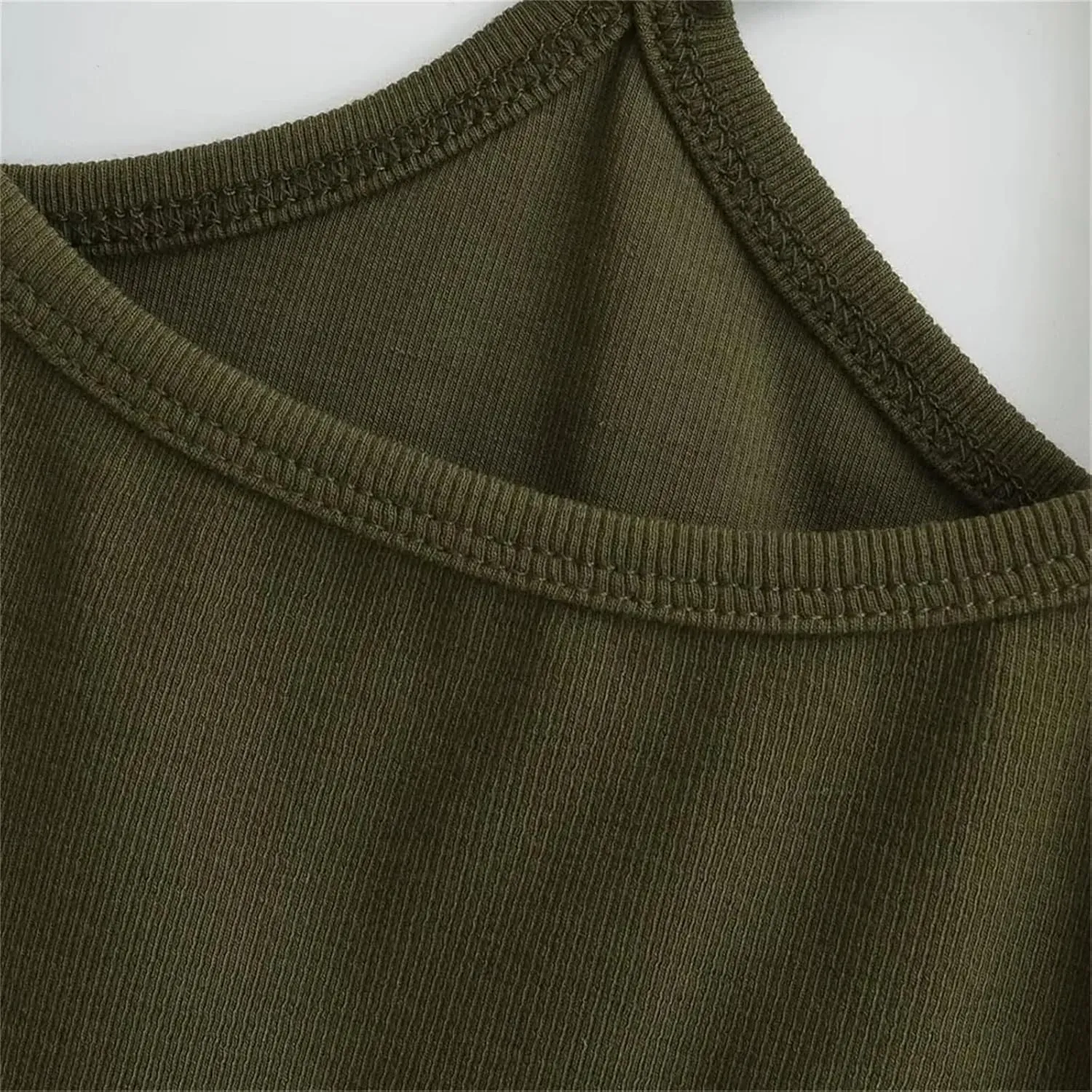 Women's Square Neck Solid Color Camisole Casual Slim Fit Street Bottom Tank Top
