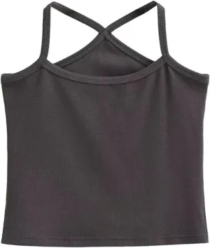 Women's Square Neck Solid Color Camisole Casual Slim Fit Street Bottom Tank Top