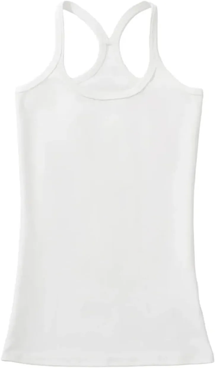 Women's Square Neck Spaghetti Strap Camisole Racerback Slim Fit Summer Casual Tank Top
