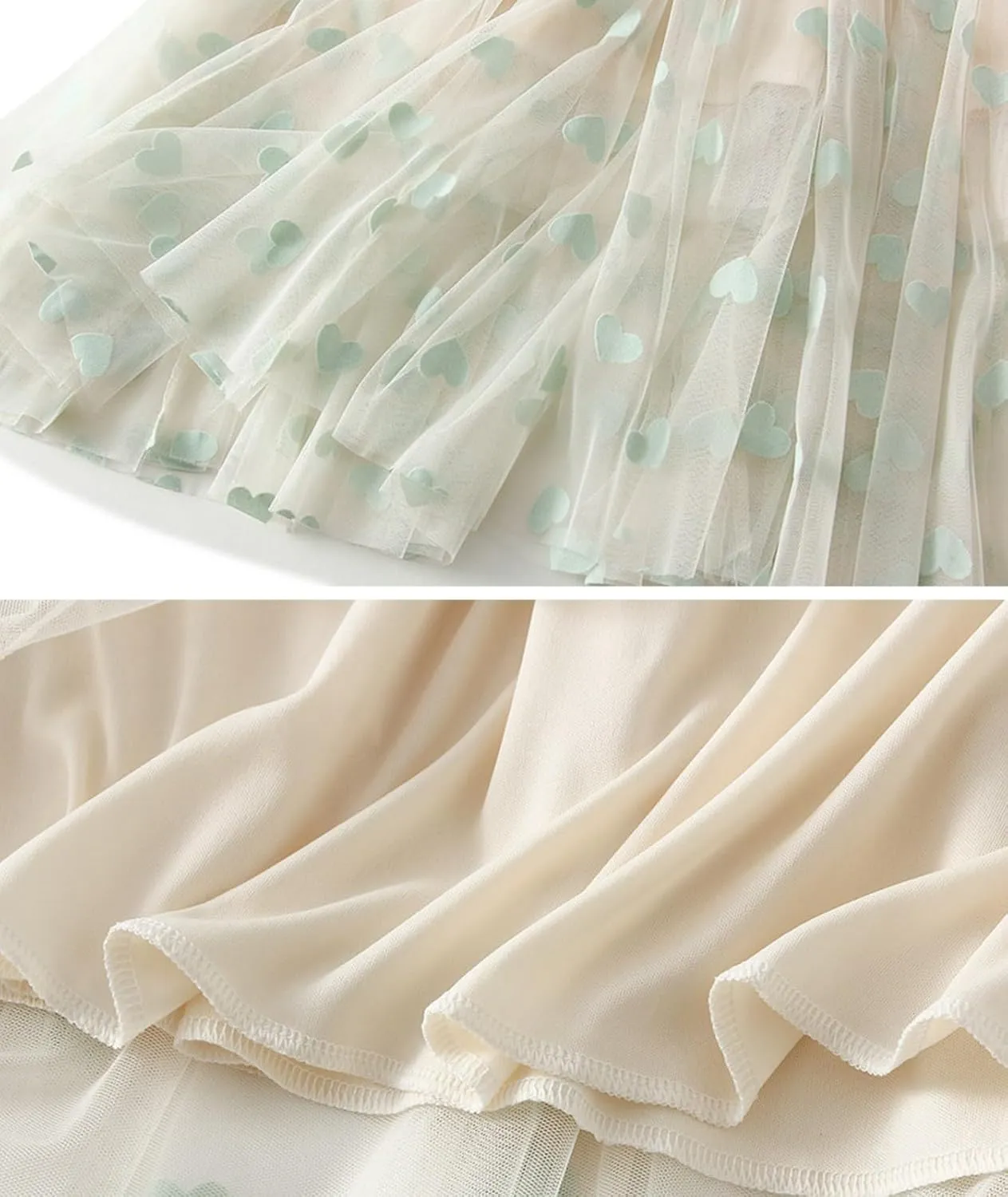 Womens Tiered Tulle Midi Skirt Elastic High Waist A-line Pleated Mesh Flared Cute Skirts