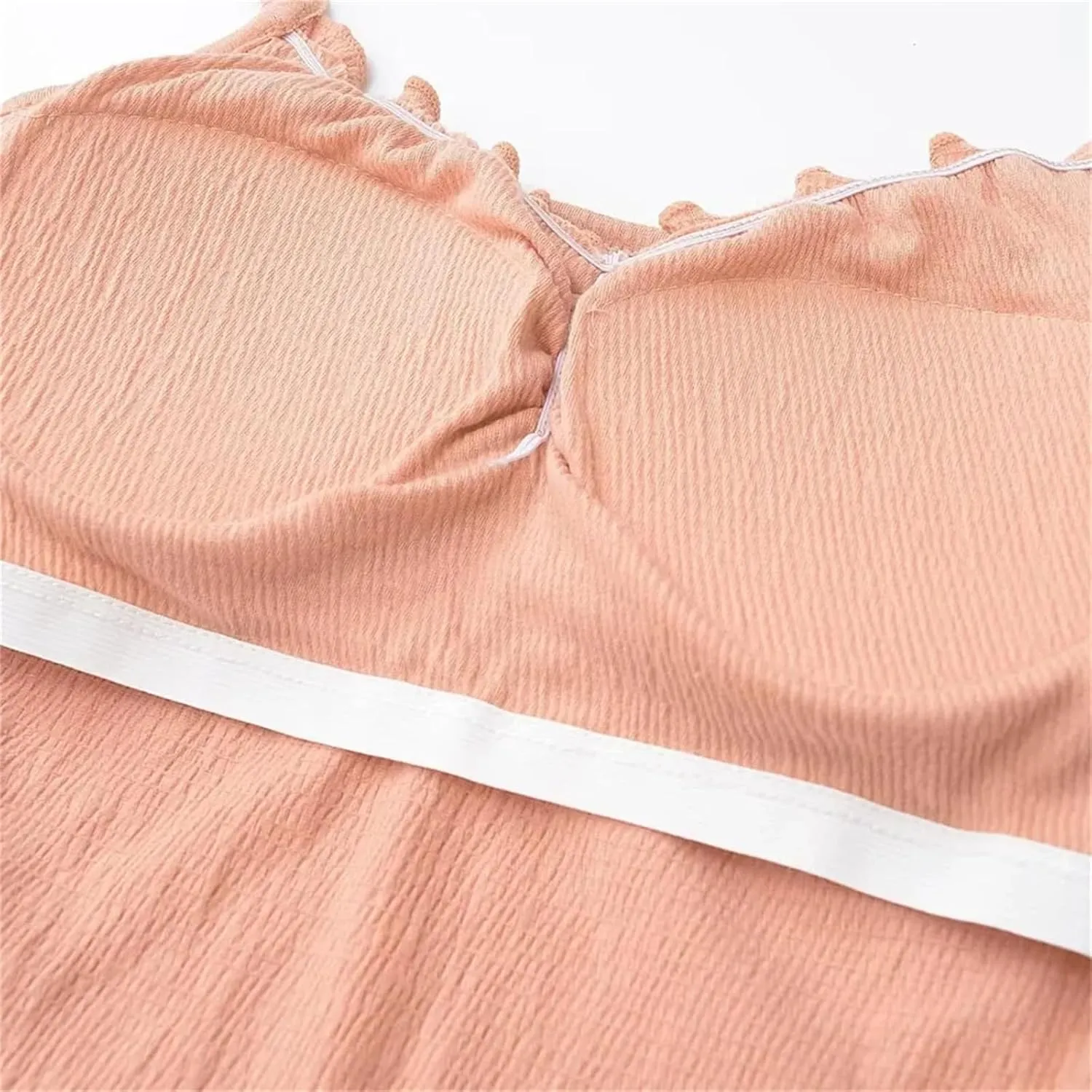 Women's V-Neck Sleeveless Camisole Ruffled Front Lace-Up Built-in Chest Pads Slim Fit Casual Tank Top Sy