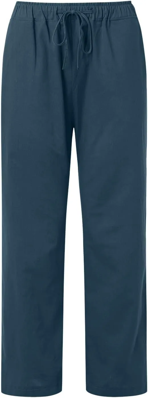 Womens Wide Leg Harem Pants Winter Tight Travel Jeans with Pockets Flare Leggings Elastic Waist