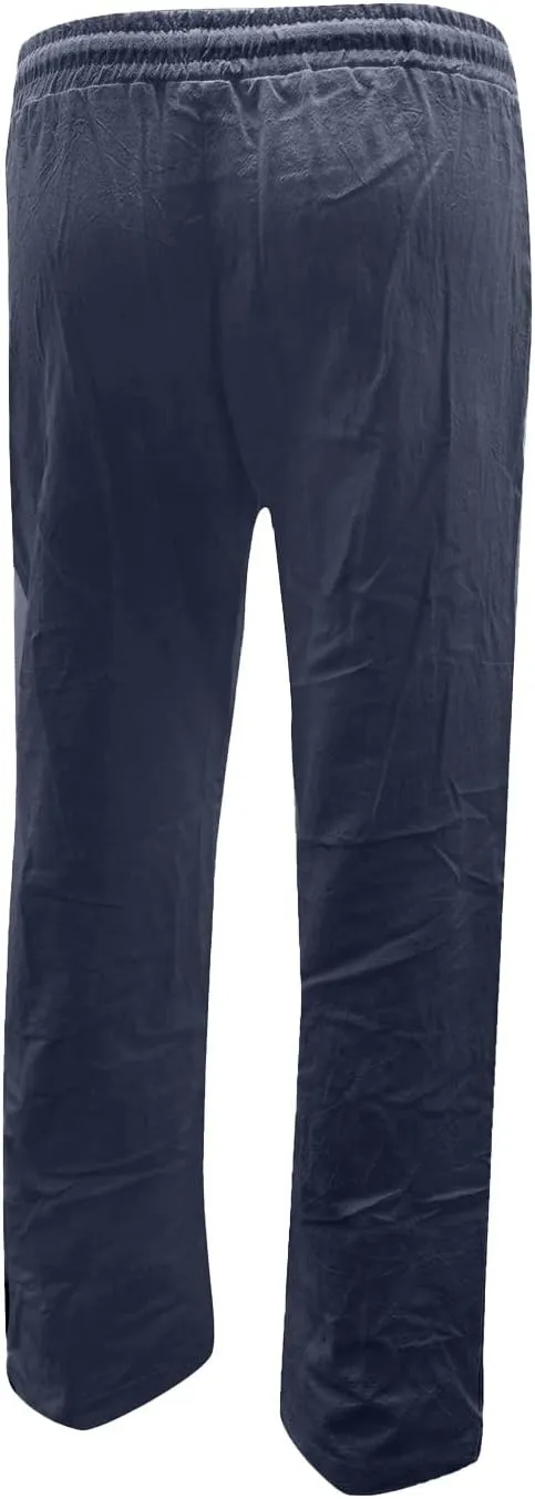 Women's Wide Leg Pants Winter Highwaisted Beach Pants with Pockets Fleece Lined Elastic Waist