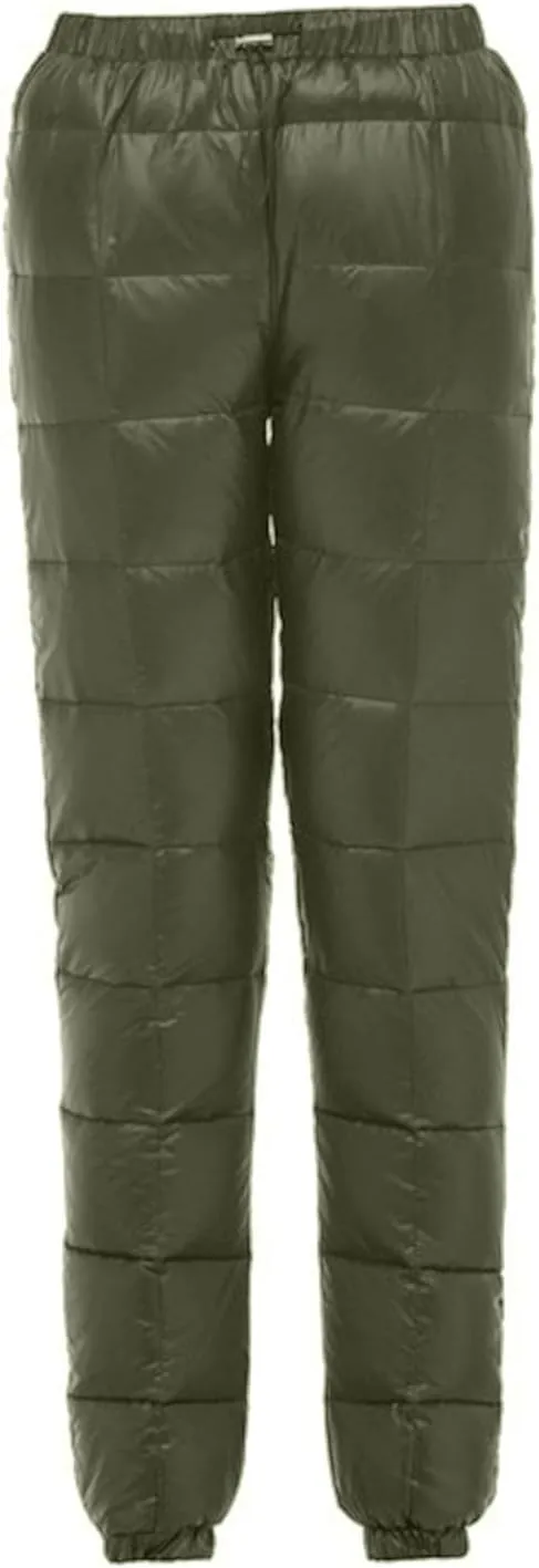 Women's Winter Warm Ski Snow Pants Windproof Padded Quilted Down Pants Thermal Trousers High Waist Outdoor Sweatpants