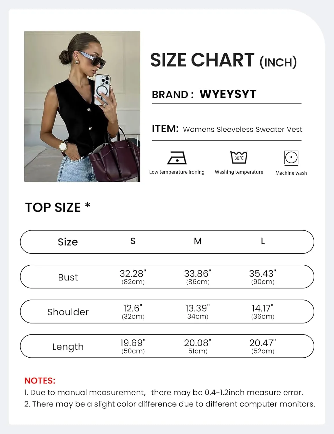 Wyeysyt Womens Vest Top Cropped Sleeveless Knit Vest Gold Button Down V Neck Vest Casual Plain Summer Waistcoat Cardigan