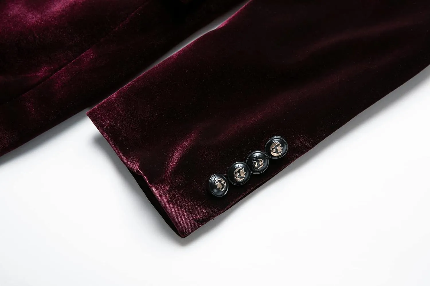 WZIKAI Mens Velvet Blazer One Button Slim Fit Solid Fashion Suit Jacket Sport Coat for Wedding Prom Dinner Party