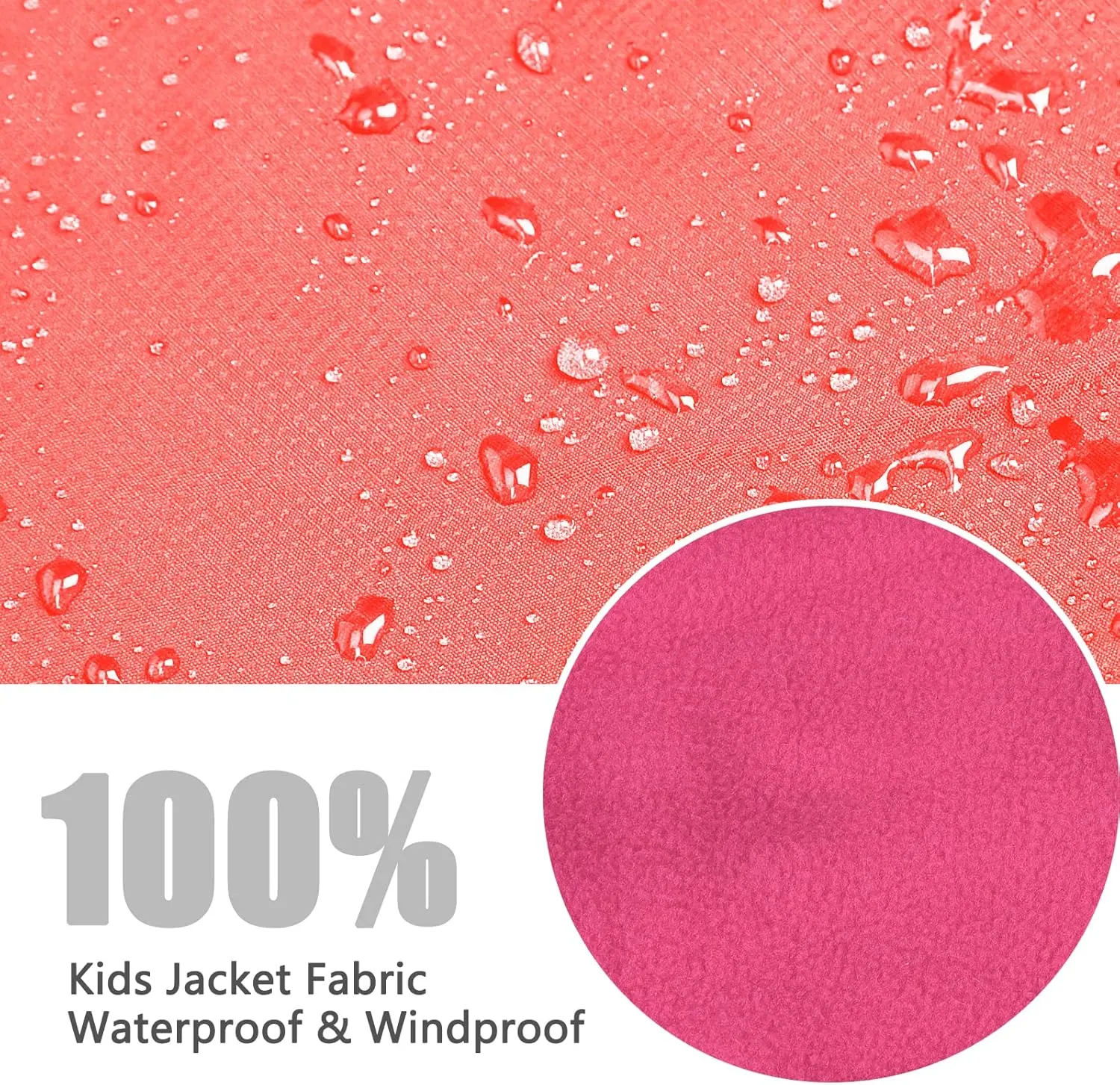 YINGJIELIDE Girl's Waterproof Ski Jacket,Kids Outdoor Snowboarding windproof Jacket,Fleece Lined Hooded,Warm Winter Snow Coat