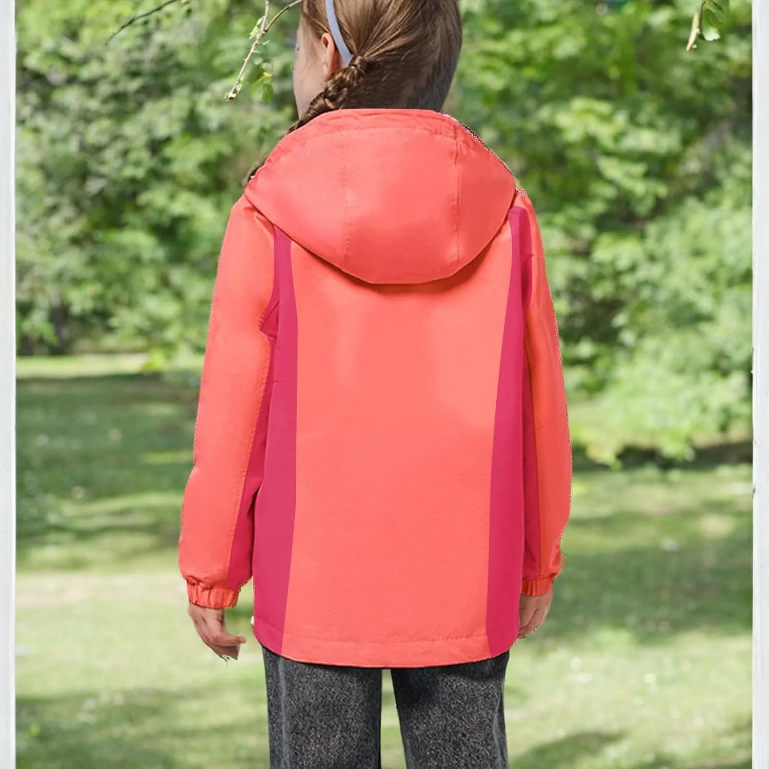 YINGJIELIDE Girl's Waterproof Ski Jacket,Kids Outdoor Snowboarding windproof Jacket,Fleece Lined Hooded,Warm Winter Snow Coat