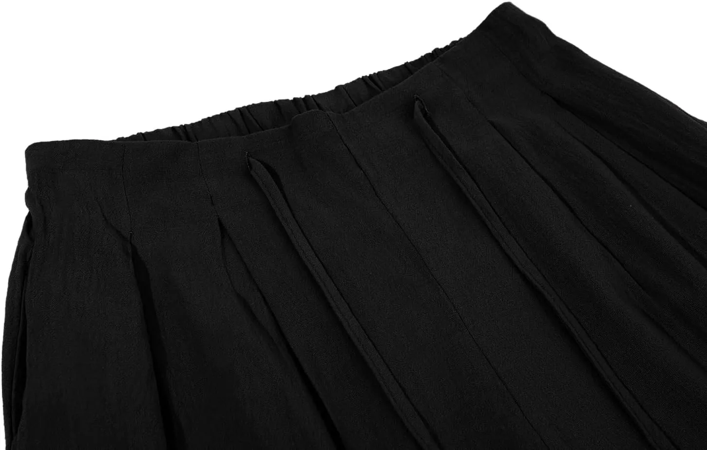 yoeasy Women Cotton Linen Drawstring Elastic Waist Straight Leg Pants Lightweight Trousers with Pocket
