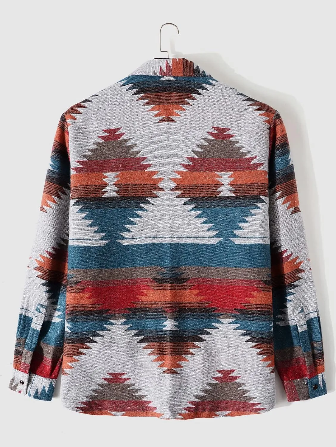 ZAFUL Mens Plaid Shirt,Long Sleeves,Classic Flannel Shirt Button Down Shirt Jacket Tops