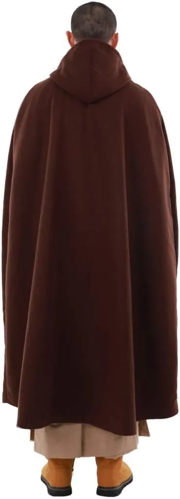 ZanYing Meditation Buddhist Thickened Hooded Cloak Monk Outfit