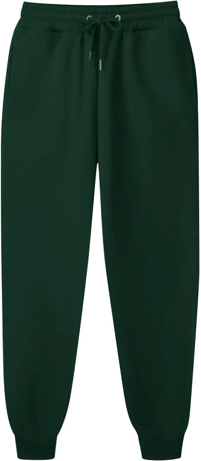 ZDRZK Womens Pants Casual Fleece Baggy Lace-Up Elastic Waist Jogger Sweatpants Bunched Feet Workout Lounge Trousers