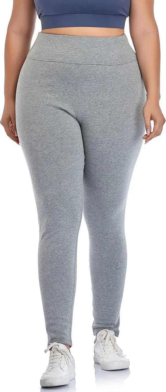 ZERDOCEAN Women's Plus Size High Waist Fleece Lined Leggings Winter Thermal Workout Yoga Pants