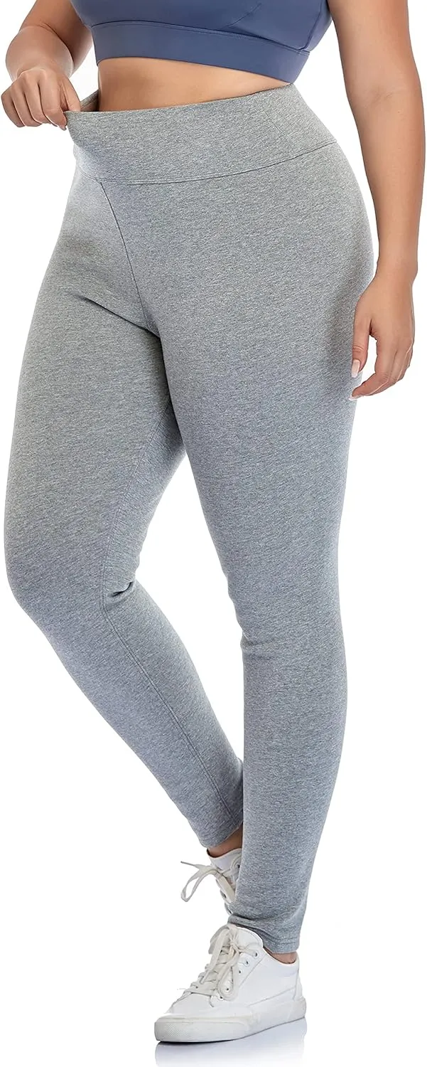 ZERDOCEAN Women's Plus Size High Waist Fleece Lined Leggings Winter Thermal Workout Yoga Pants