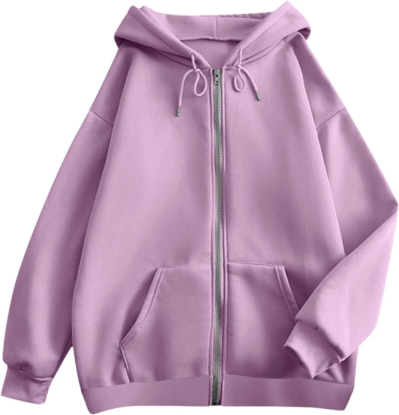 Zip Up Hoodies Women Long Sleeve Plus Size Sweatshirts for Women Y2k Jacket with Pockets Fall Winter Tops 2024